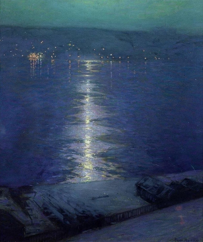 Artwork Title: Moonlight On The River