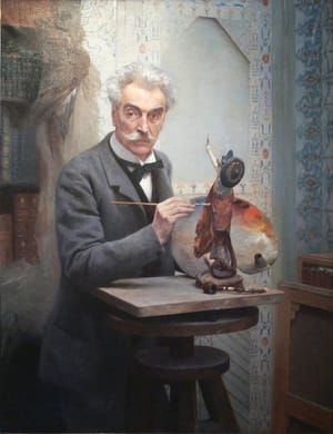 Artwork Title: Le Sculpteur au travail, Gérôme dans son atelier