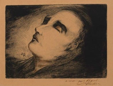 Artwork Title: Vincent van Gogh sur son lit de mort. Vincent van Gogh on his Deathbed