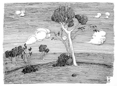 Artwork Title: Trees and Clouds