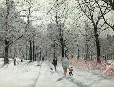 Artwork Title: Central Park Path in Winter