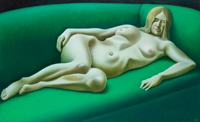 Artwork Title: Nude on a Green Couch