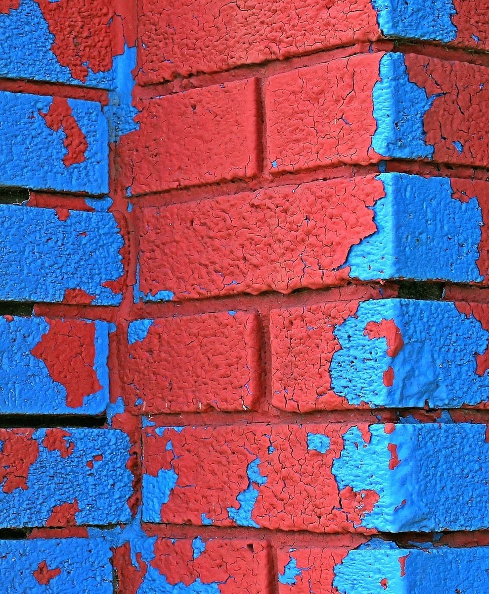 Artwork Title: Building in red & blue