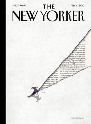 Artwork Title: First Tracks, The New Yorker Cover, Feb. 4