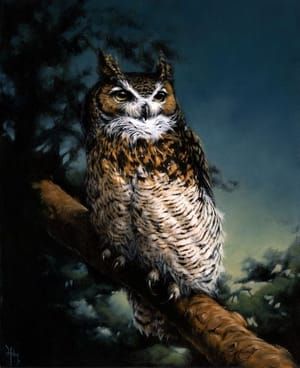 Artwork Title: Great Horned Owl
