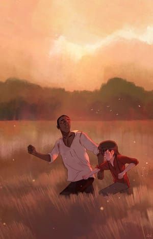 Artwork Title: Runaway Huck and Jim