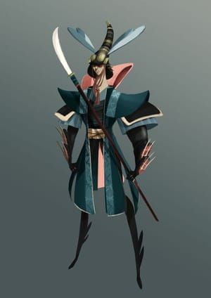 Artwork Title: Samurai and Geisha: Dragonfly Samurai