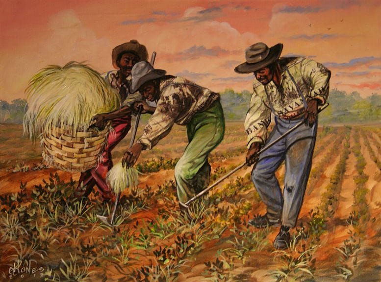 Artwork Title: Slaves Hoeing GA Cotton