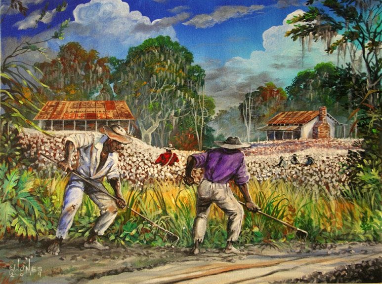 Artwork Title: Slaves Weeding Cotton