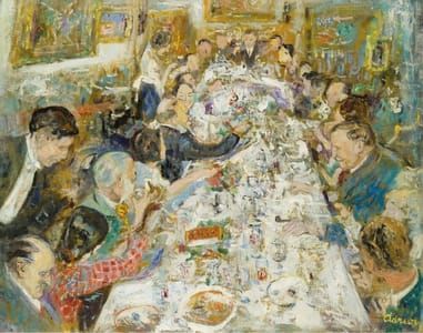Artwork Title: The Dinner of Artists Making up by Monsieur and Madame Paul Petrides