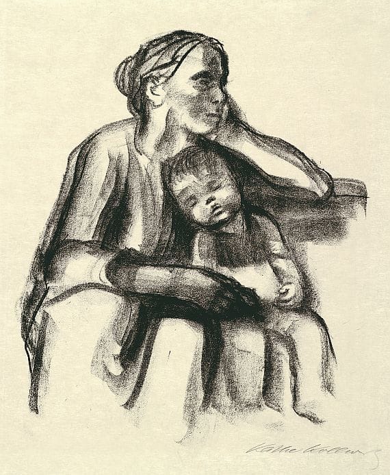 Artwork Title: Worker Woman with Sleeping Child