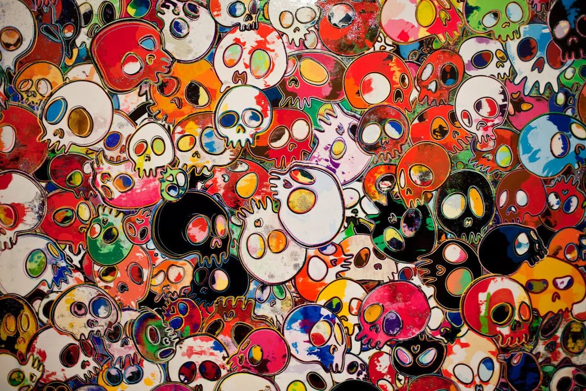 Artwork Title: Flowers & Skulls