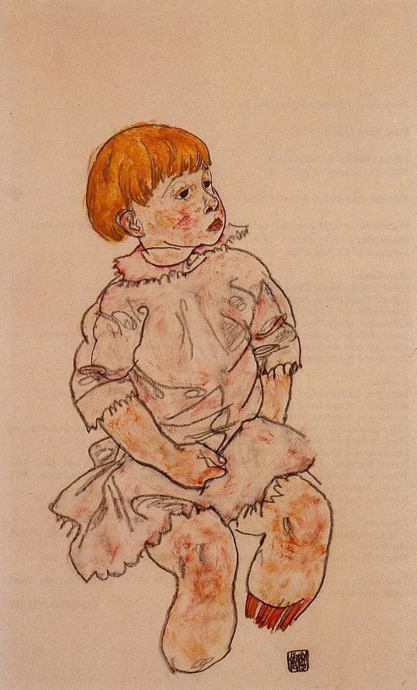 Artwork Title: Seated Child: Anton Peschka, Jr