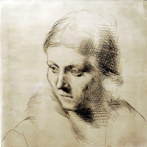 Artwork Title: Portrait of Olga in a Fur Collar (Portrait d'Olga au col de fourrure)