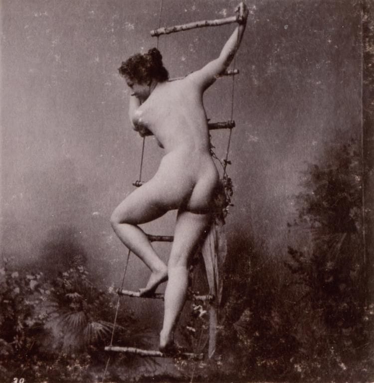 Artwork Title: Rare Old Stereophoto Nudism Belle Epoque