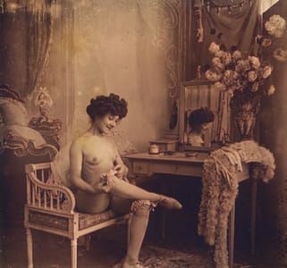 Artwork Title: Rare Old Stereophoto Nudism Belle Epoque