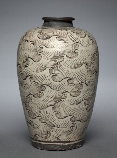 Artwork Title: Cizhou Ware Vase Wave Pattern - Late Southern SongEarly Yuan Dynasty
