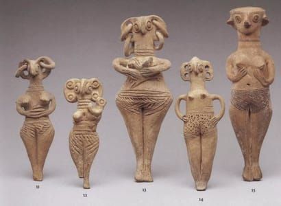 Artwork Title: Bronze age votive figurines, Cyprus, circa 1500 BCE