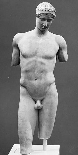 Artwork Title: Marble statue of the so-called Stephanos Youth