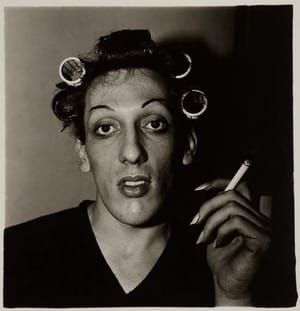 Artwork Title: A young man in curlers dressing for an annual drag ball, NYC