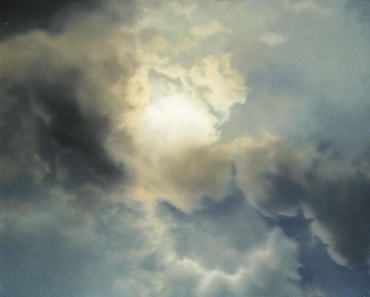Artwork Title: Wolkenstudie, Grün-blau (study For Clouds, Green-blue)