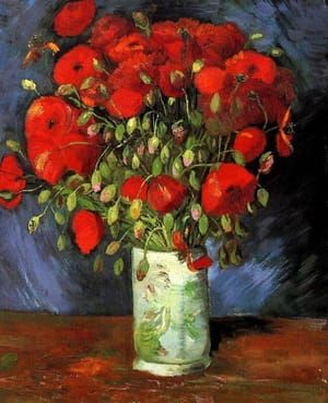Artwork Title: Vase with Red Poppies