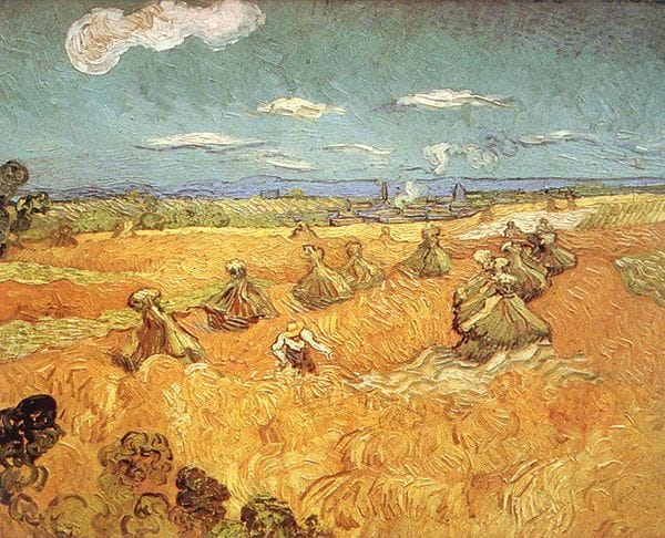 Artwork Title: Wheat Stacks with Reaper