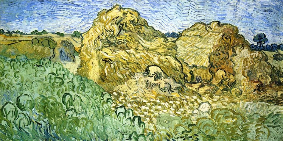 Artwork Title: Field with Wheat Stacks