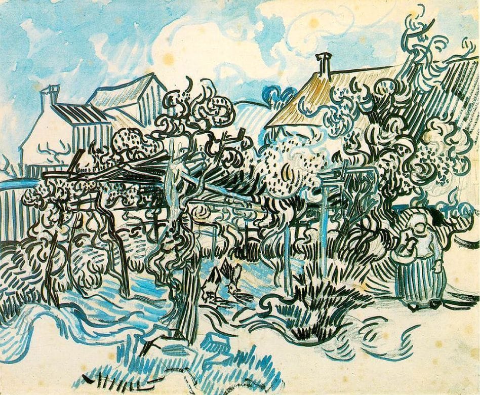 Artwork Title: Old Vineyard with a Peasant Woman
