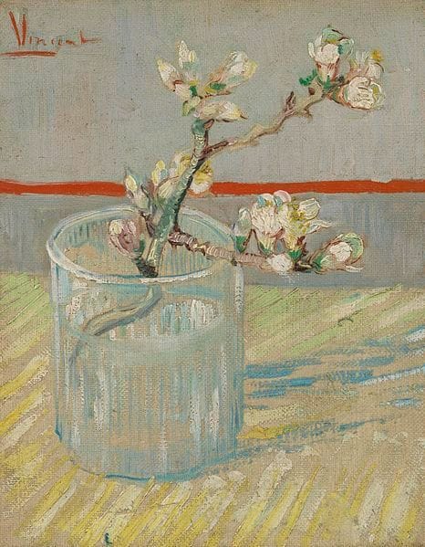 Artwork Title: Blossoming Almond Branch in a Glass