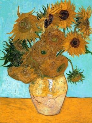 Artwork Title: Vase with Twelve Sunflowers