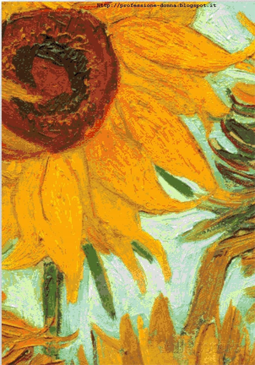 Artwork Title: Vase with Twelve Sunflowers