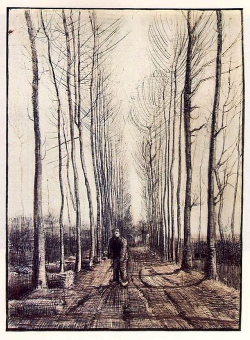 Artwork Title: Avenue of Poplars