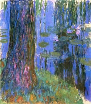 Artwork Title: Weeping Willow And Water Lily Pond