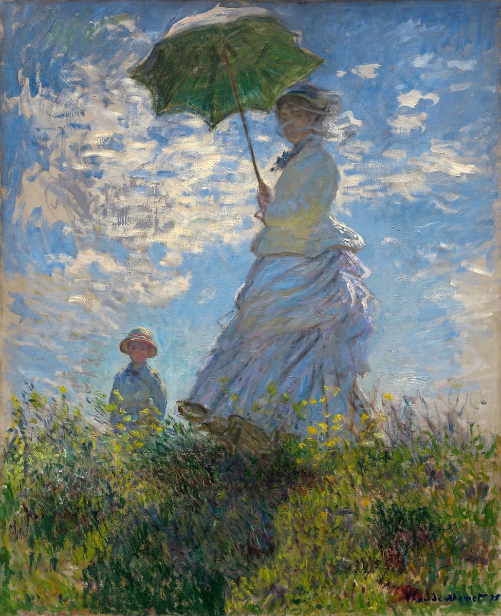 Artwork Title: Woman with a Parasol–Madame Monet and Her Son (La Promenade)