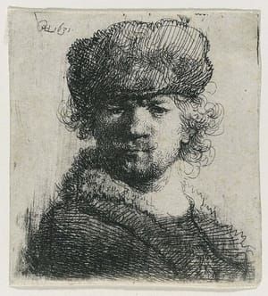 Artwork Title: Self Portrait in a Heavy Fur Cap