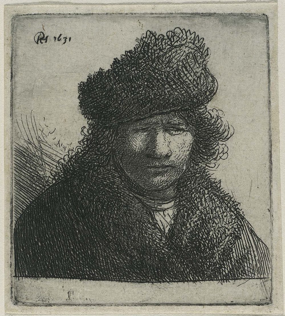 Artwork Title: Rembrandt with Fur Cap and Coat