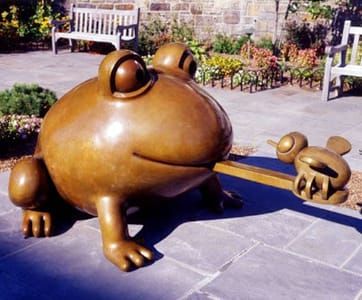Artwork Title: Large Frog And Bee