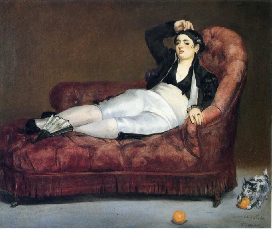 Artwork Title: Young Woman Reclining in Spanish Costume