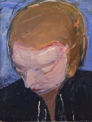Artwork Title: Woman’s Head, Blue Background