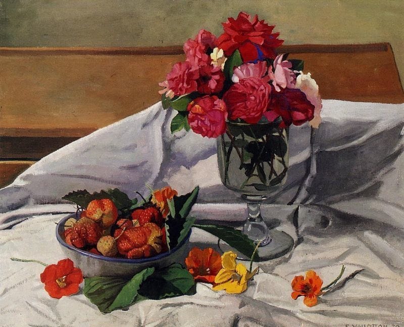 Artwork Title: Flowers and Strawberries