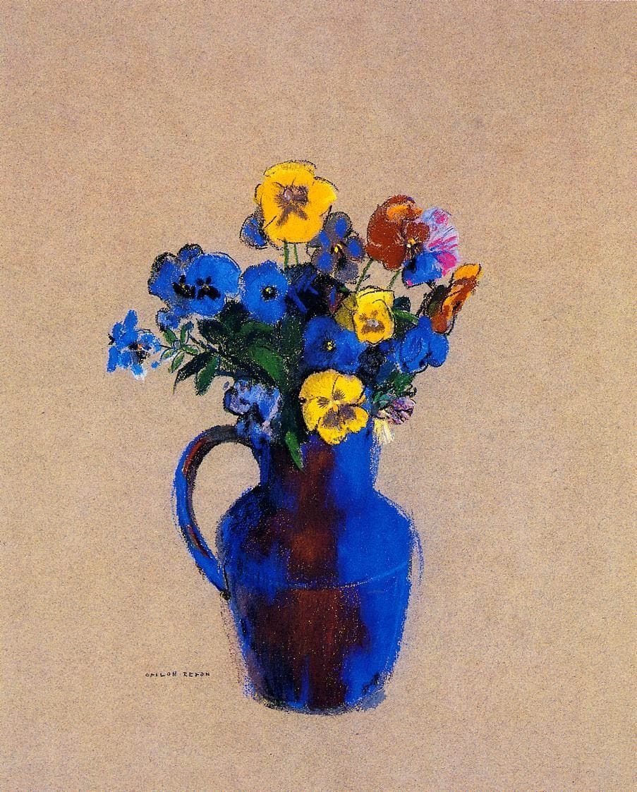 Artwork Title: Vase of Flowers - Pansies
