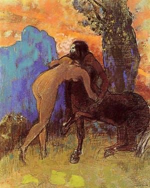 Artwork Title: Struggle between Woman and Centaur