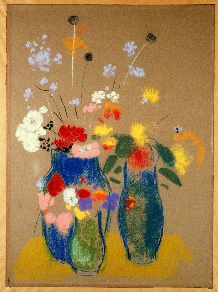 Artwork Title: Three Vases of Flowers