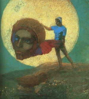 Artwork Title: Figure portant une tête ailée (La chute d’lcare) (Figure carrying a winged head (The fall of Icaru