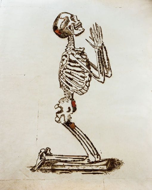 Artwork Title: Praying (the Anatomy Of Bones), After William Cheselden (pictures Of Junk)