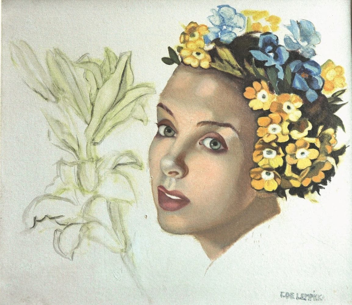 Artwork Title: Girl with a wreath of flowers (Jeune Femme à la couronne de fleurs)