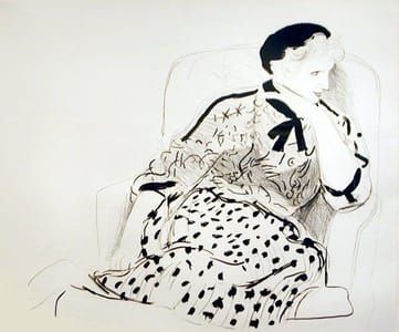 Artwork Title: Celia in an armchair