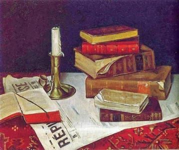 Artwork Title: Still Life with Books (My Second Tableau)