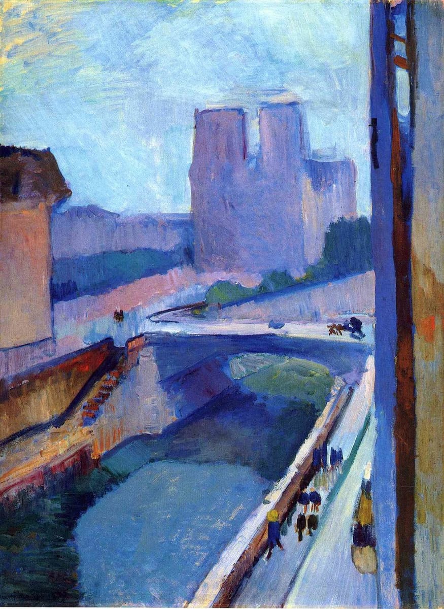 Artwork Title: A Glimpse of Notre-Dame in the Late Afternoon